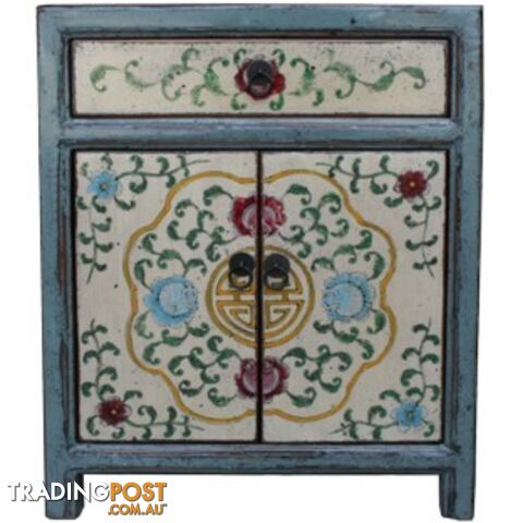 Tibetan Painted Bedside Table