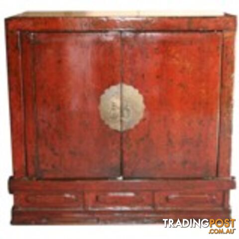Chinese Antique Red Small Cabinet