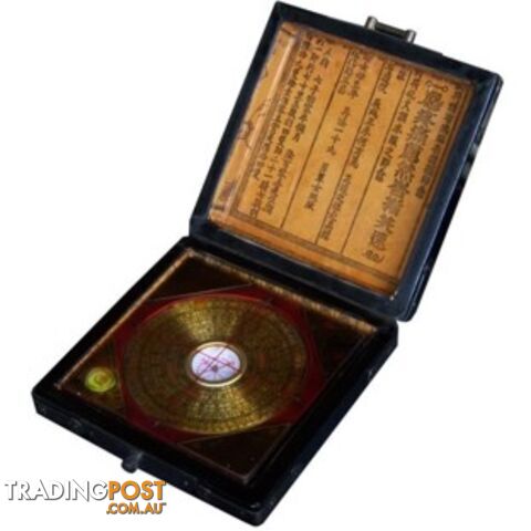 Chinese Fengshui Compass in Black Painted Box