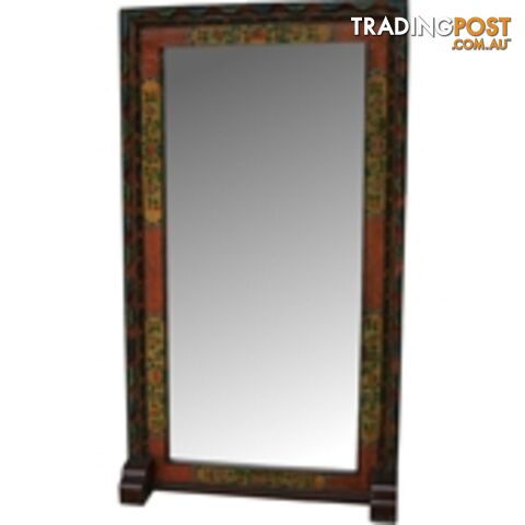 Chinese Antique Floor Standing Tibetan Mirror