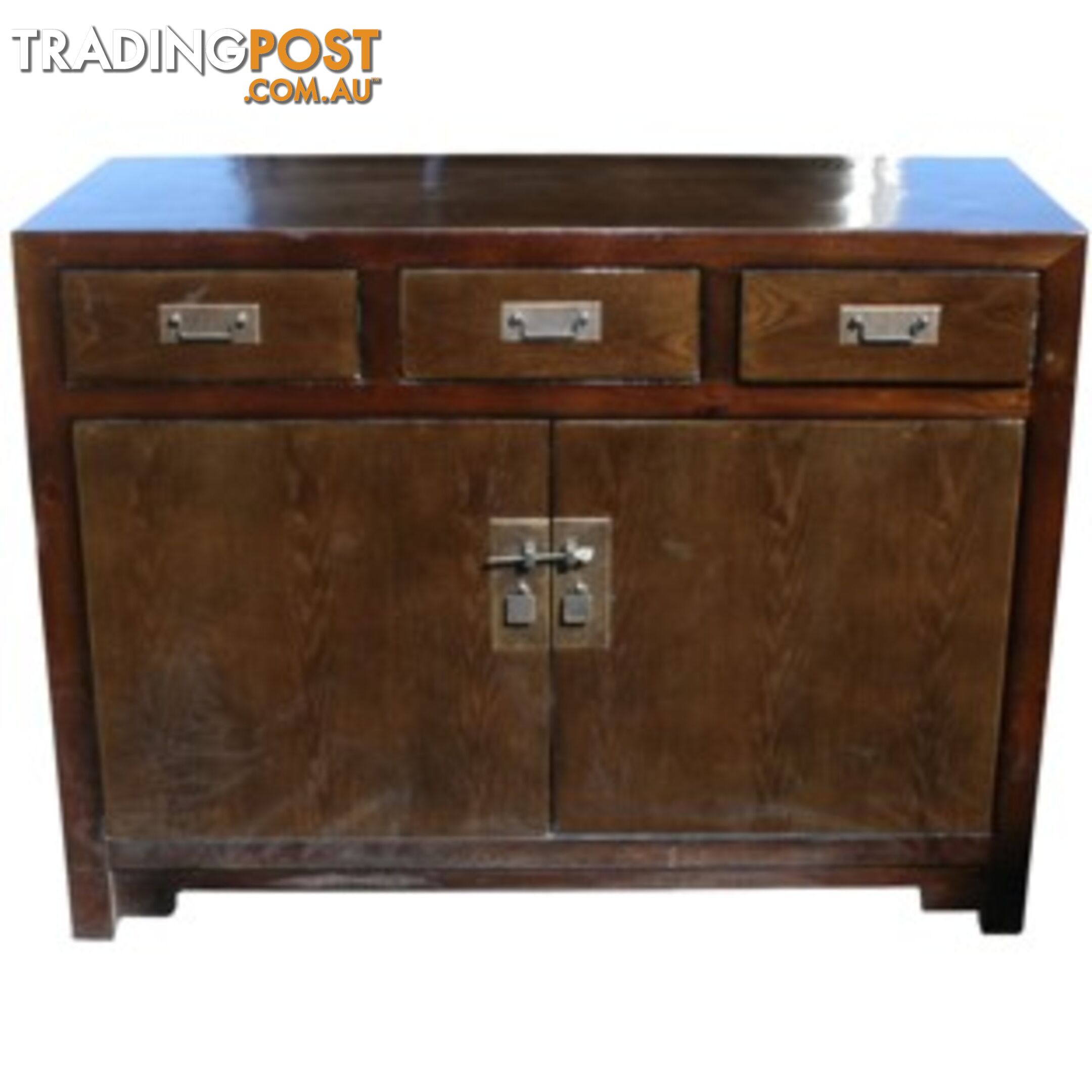 Natural Elm Wood Short Chinese Sideboard