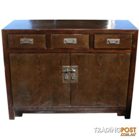 Natural Elm Wood Short Chinese Sideboard