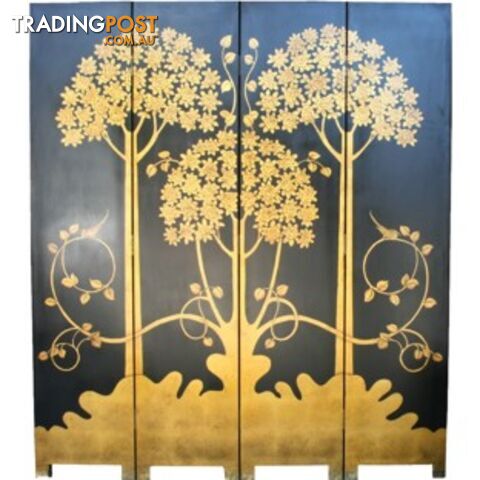 Gold Money Tree Fortune Room Divider Screen