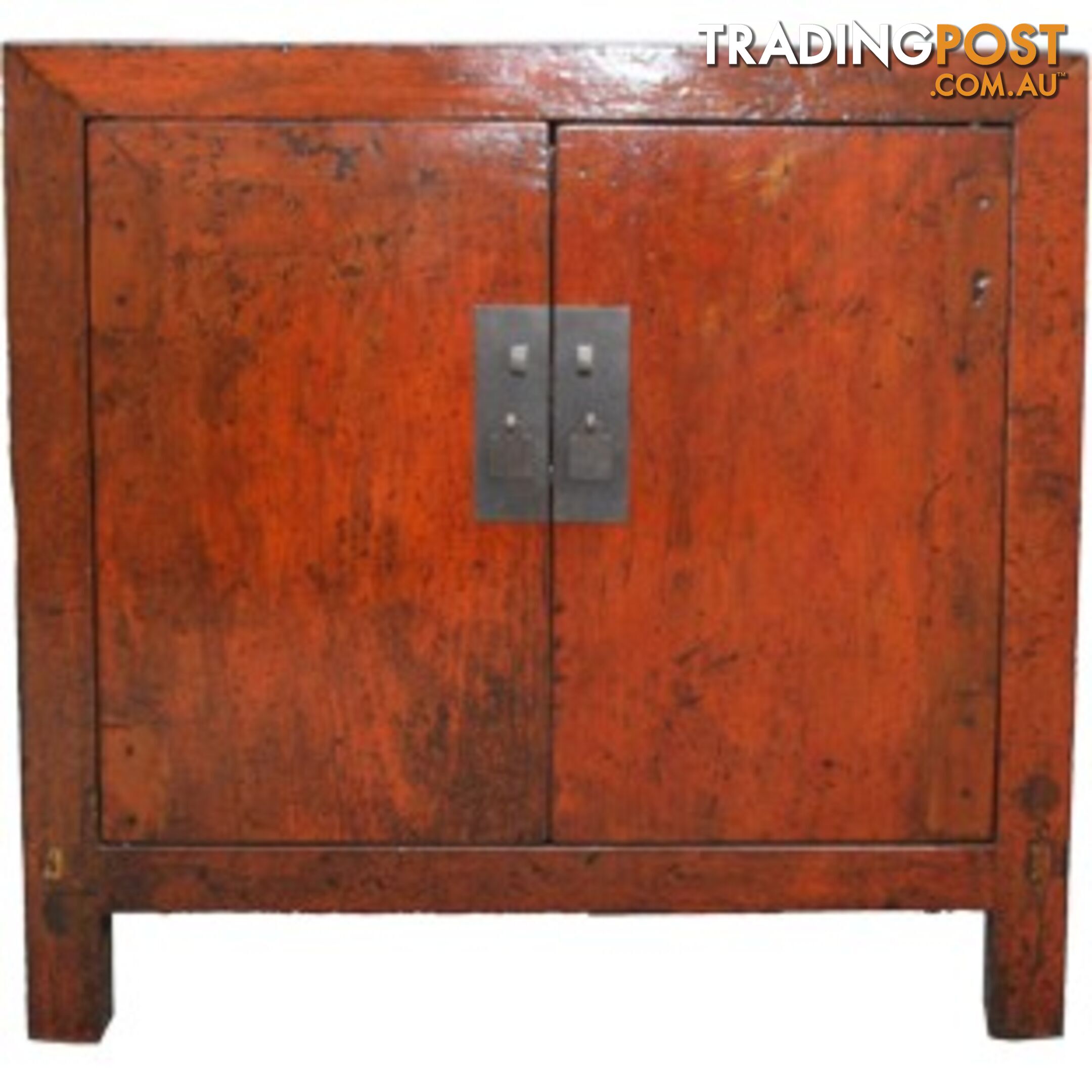 Chinese Orange Side Cabinet