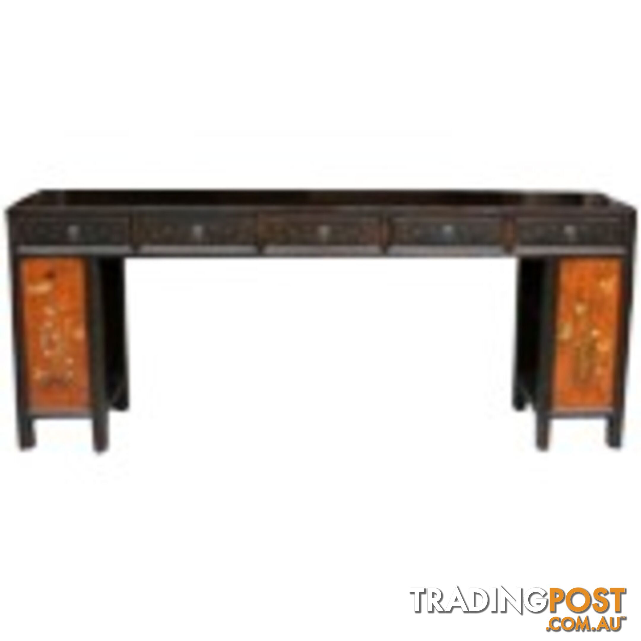 Original Mandarin Chinese Four Drawer Painted Long Table