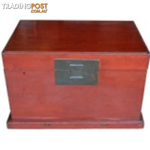 Red Antique Wood Chinese Chest