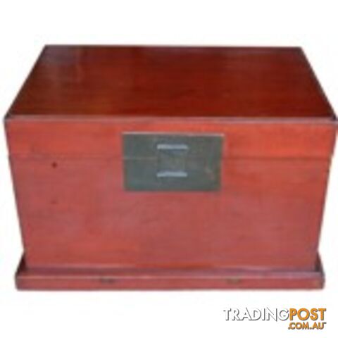 Red Antique Wood Chinese Chest