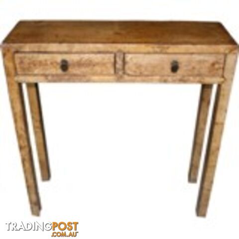 Beige Oriental Original Leather Hallway Table