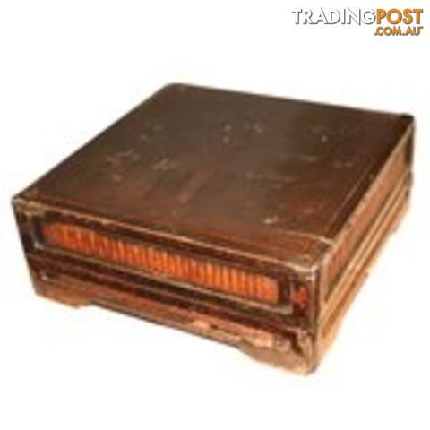 Antique Chinese Square Wood Box