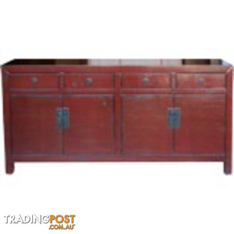 Chinese Antique Red Large Sideboard