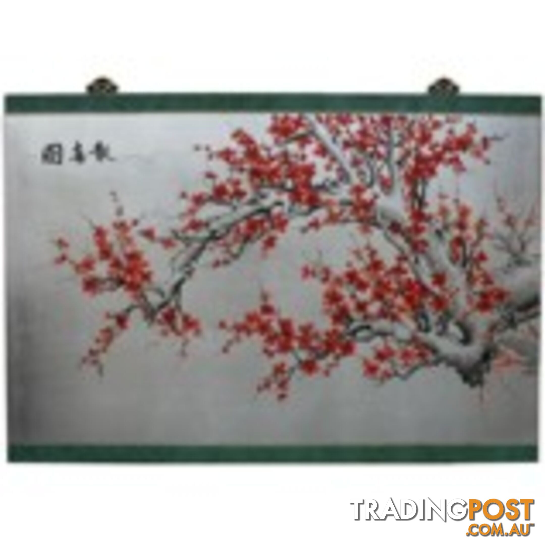 Chinese Cherry Blossom Silver Wall Hanging Screen