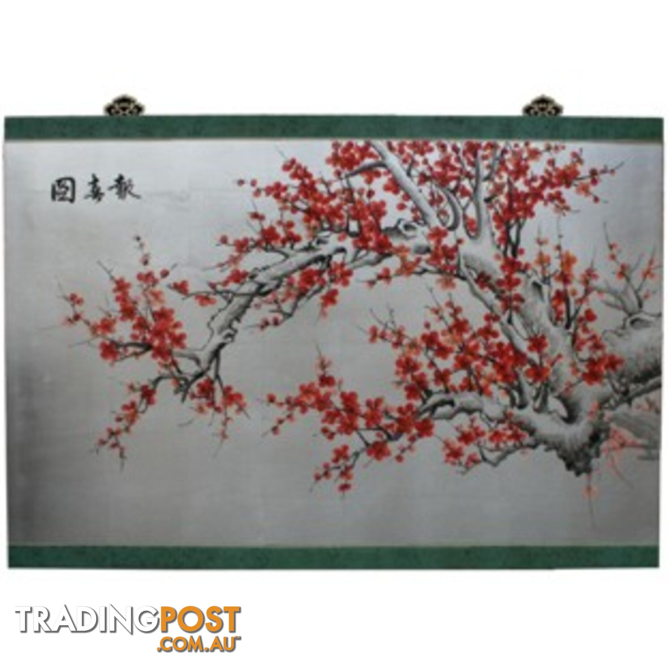 Chinese Cherry Blossom Silver Wall Hanging Screen