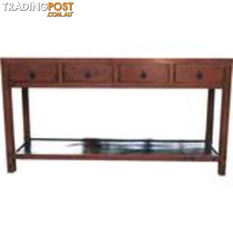 Chinese Scholar Desk Table with Low Shelf