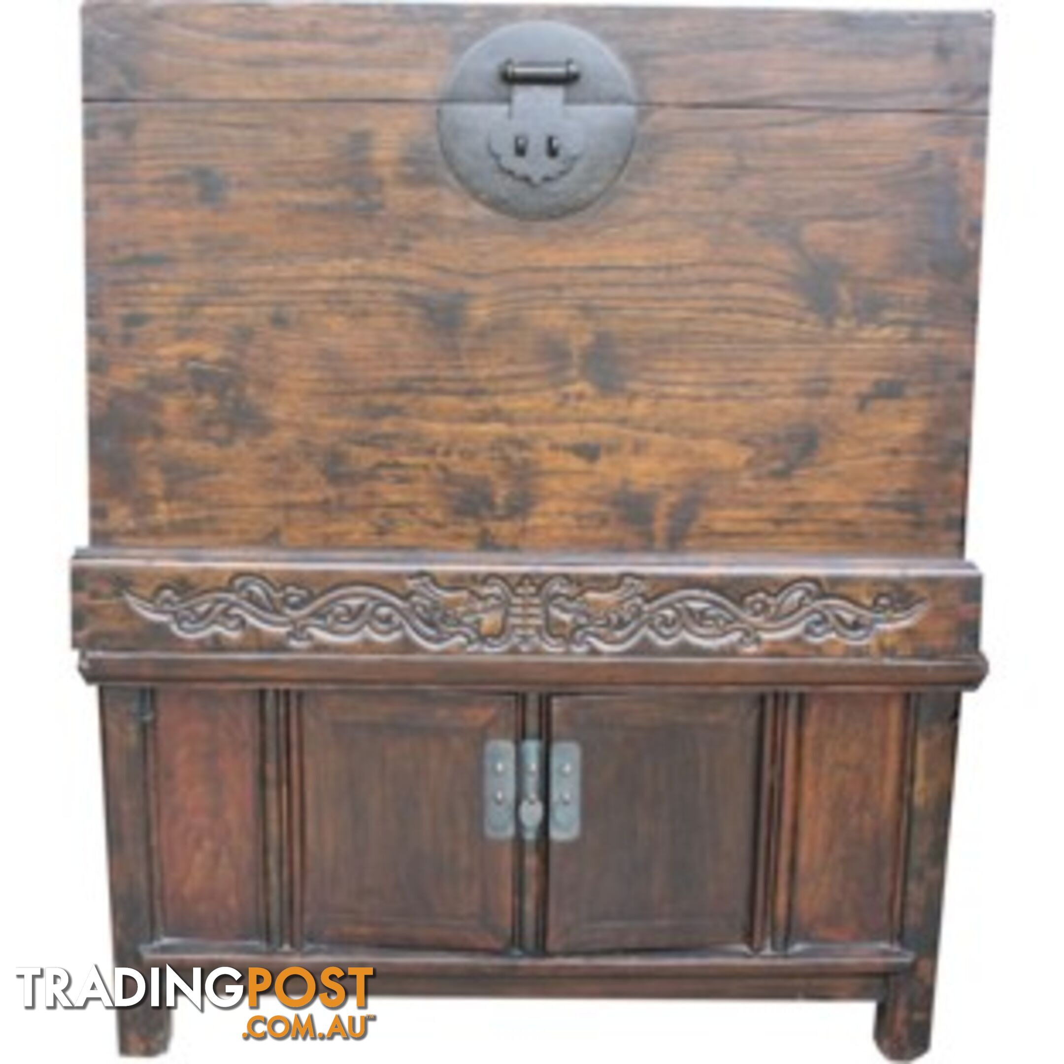 Original Chinese Compound Brown Chest Cabinet