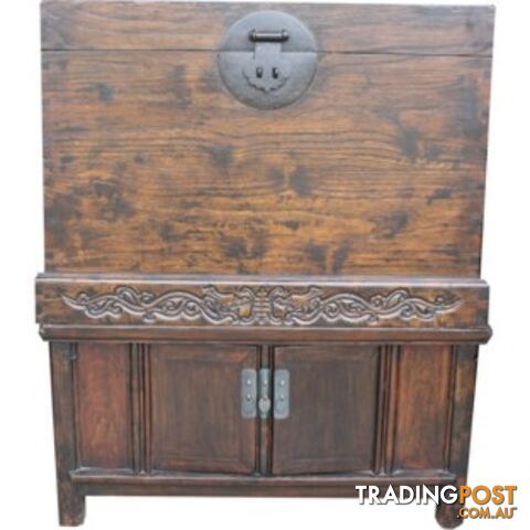 Original Chinese Compound Brown Chest Cabinet