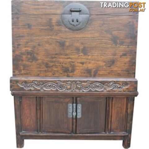 Original Chinese Compound Brown Chest Cabinet