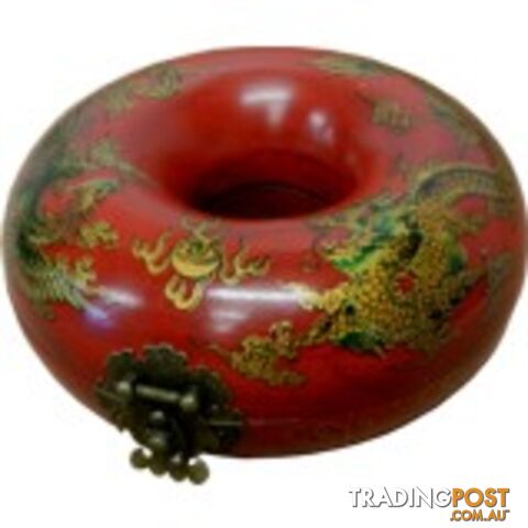 Donut Shape Oriental Painted Necklace Box