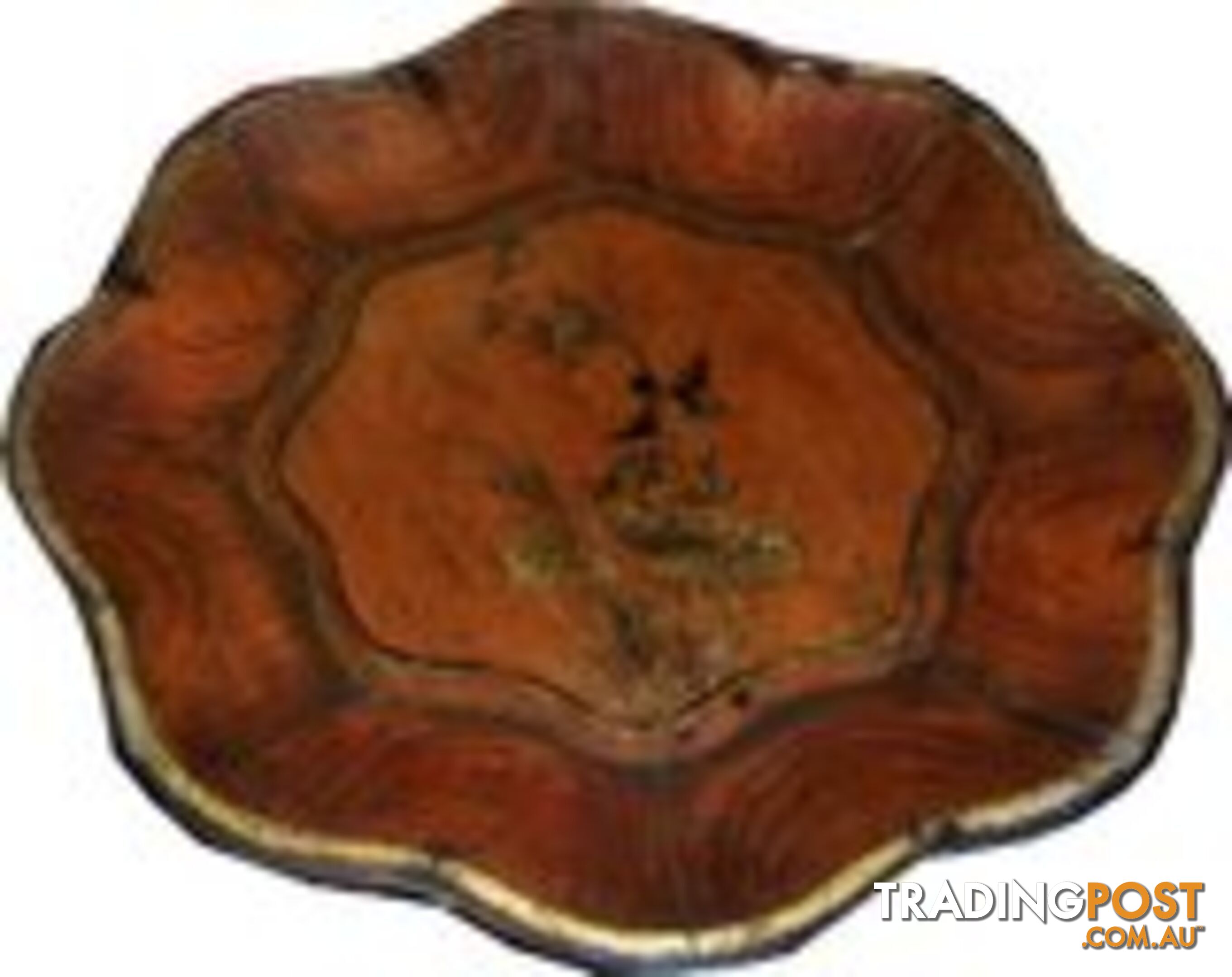 Brown Chinese Wood Display Plate