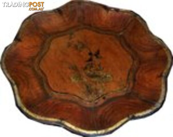 Brown Chinese Wood Display Plate