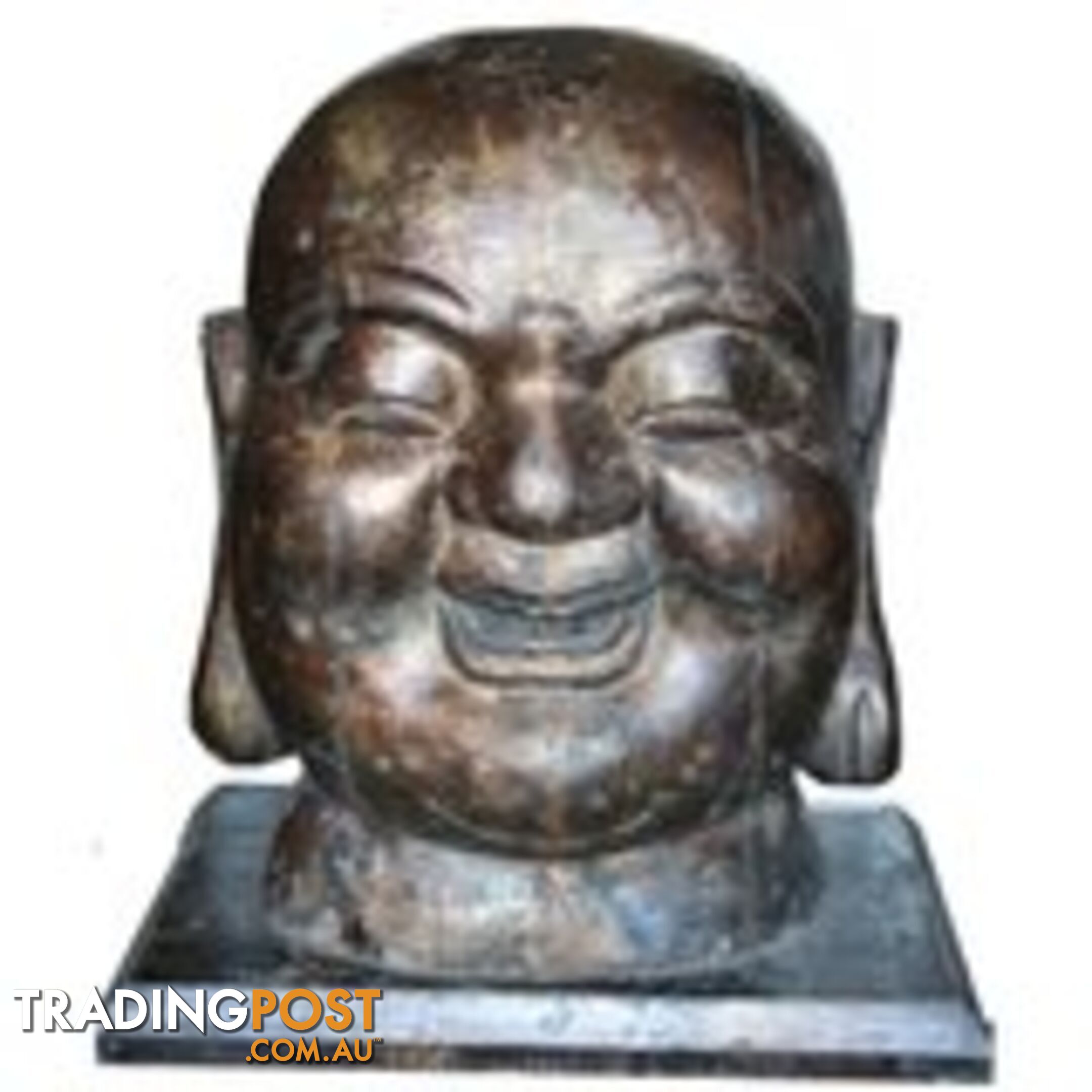 Chinese Antique Wooden Buddha Head