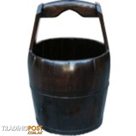Large Round Chinese Pail with Wide Handle