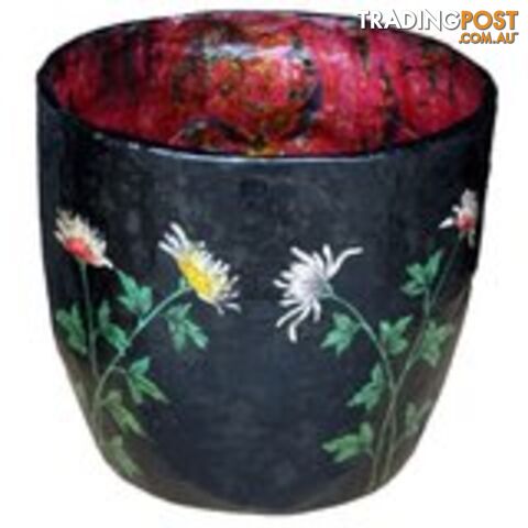 Chinese Vintage Decor Barrel with Flora Painting