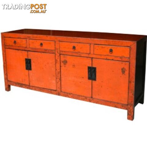 Chinese Antique Orange Sideboard