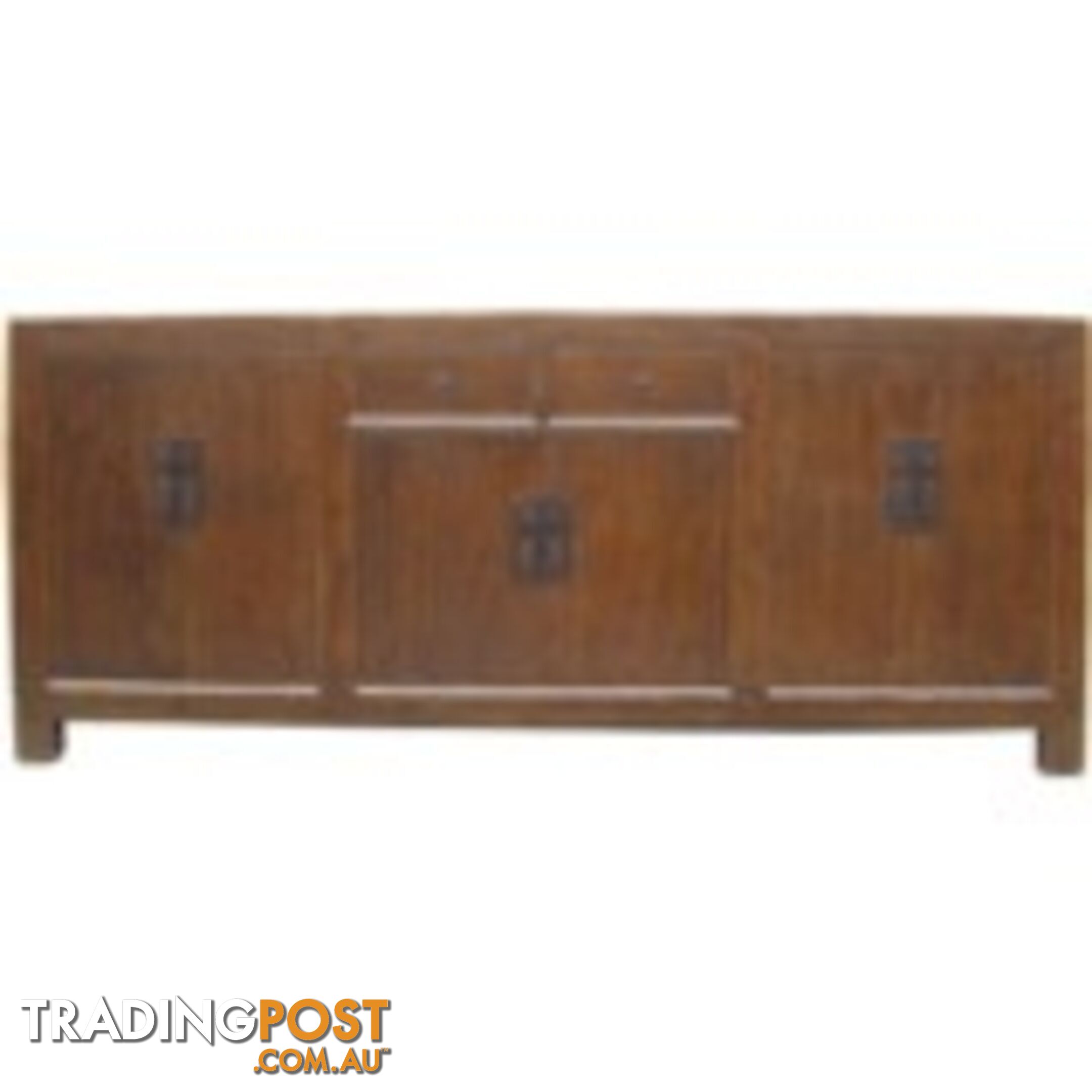 Large Natural Wood Chinese Buffet Sideboard