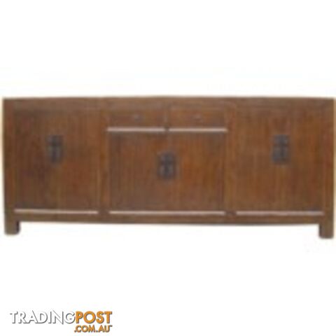 Large Natural Wood Chinese Buffet Sideboard