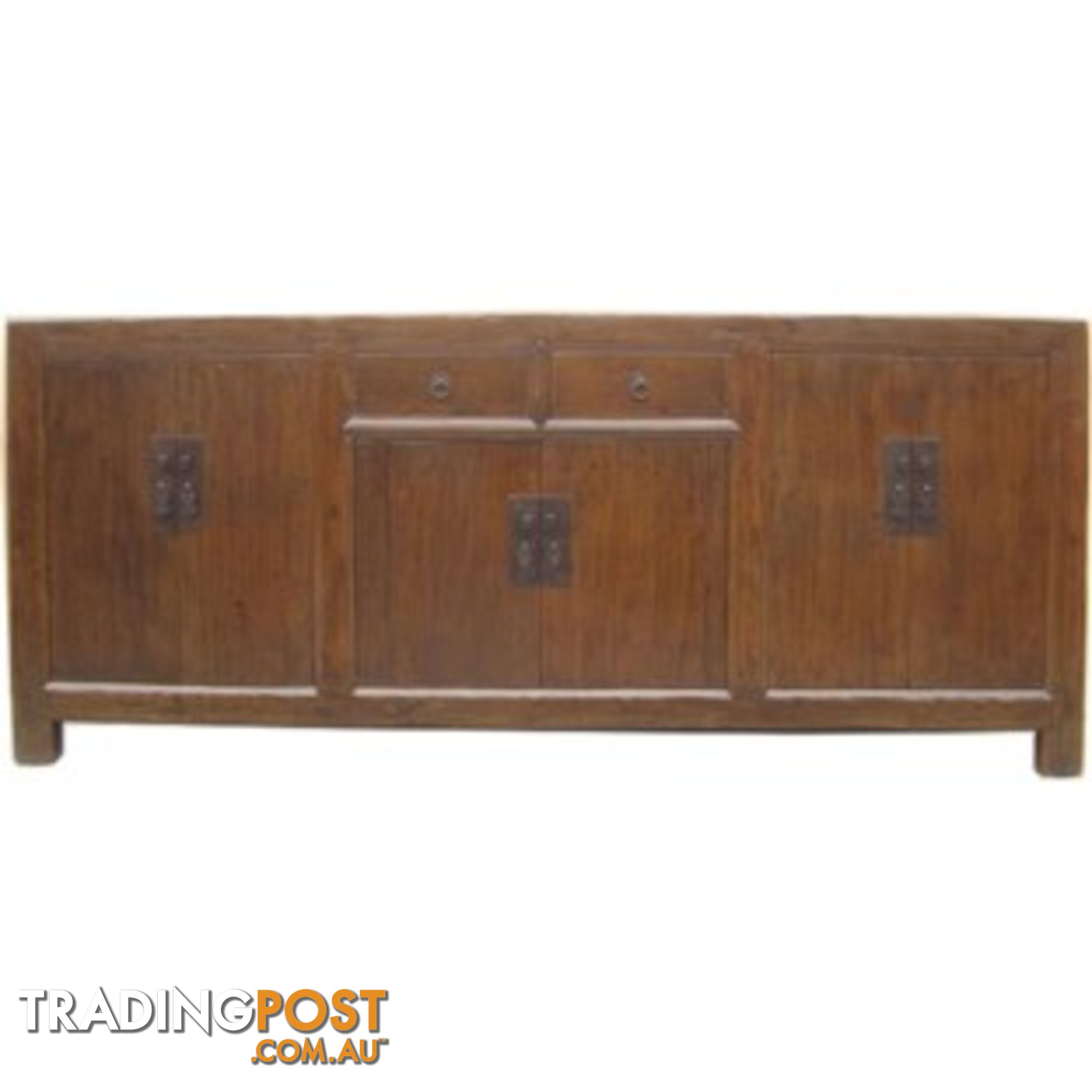 Large Natural Wood Chinese Buffet Sideboard