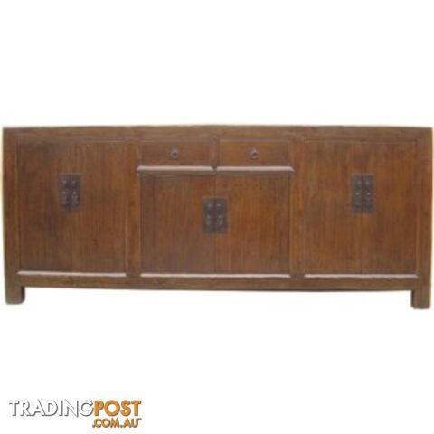 Large Natural Wood Chinese Buffet Sideboard