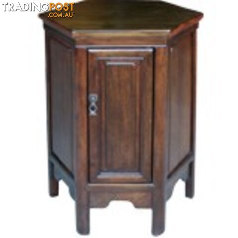 Brown Chinese Natural Elm Hexagon Bedside Cabinet