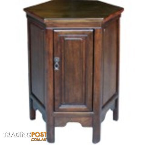 Brown Chinese Natural Elm Hexagon Bedside Cabinet