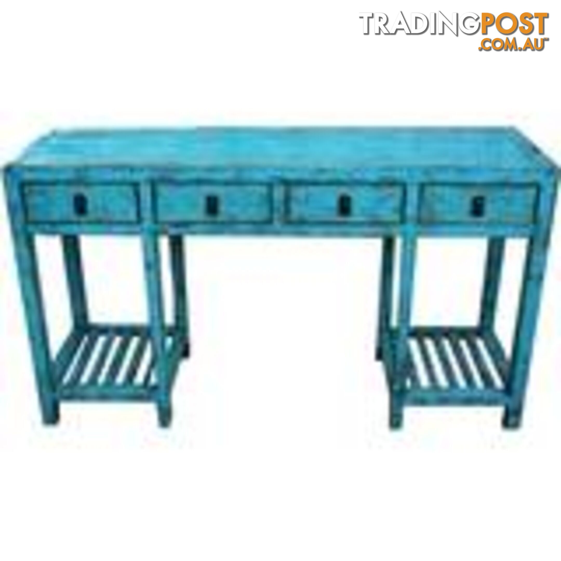 Original Mandarin Blue Chinese Scholar Table Desk