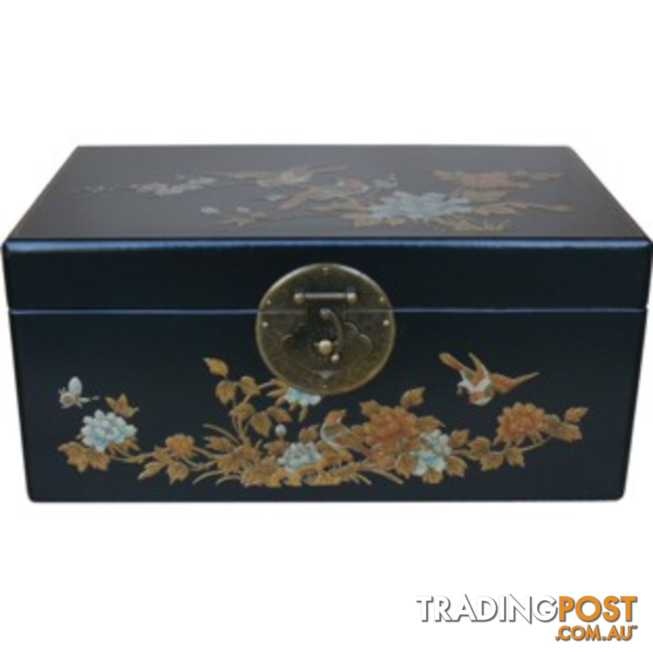 Large Black Painted Chinese Box