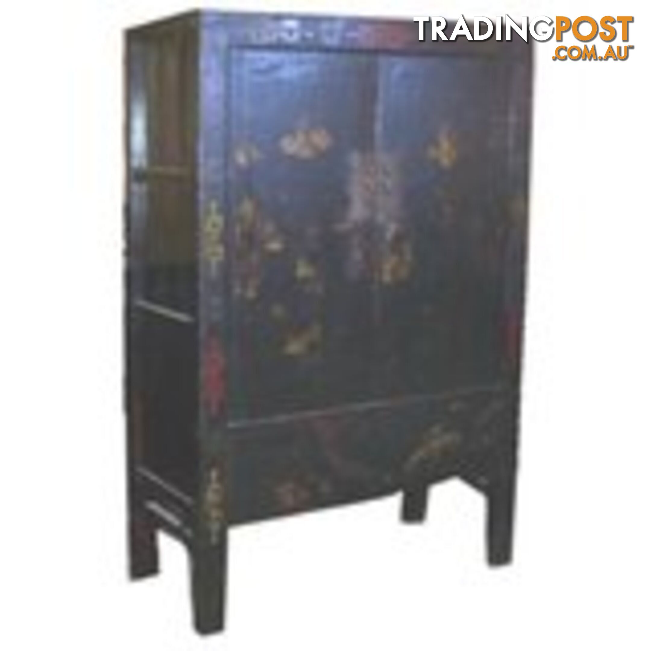 Large Original Chinese Antique Cabinet with Paintings