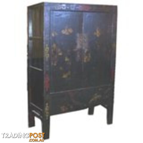 Large Original Chinese Antique Cabinet with Paintings