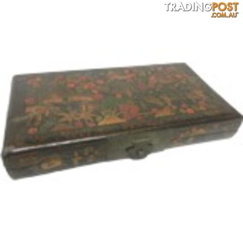 Antique Chinese Black Painted Scholar's Box