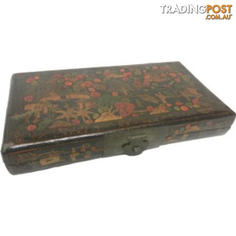 Antique Chinese Black Painted Scholar's Box - photo 2 of 2