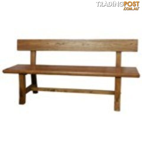 Brown Elm Chinese Bench with Back Support