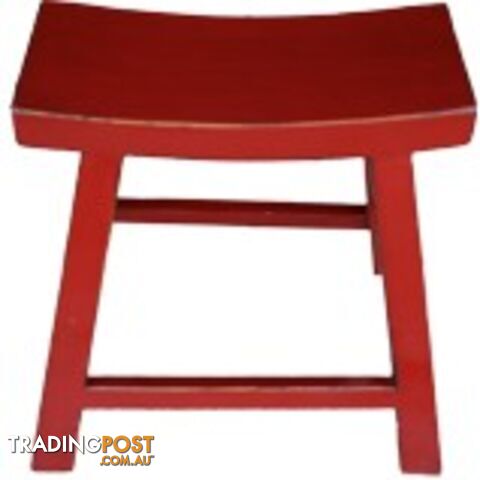 Red Country Style Oriental Farmer Stool