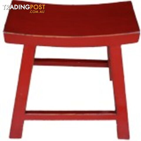 Red Country Style Oriental Farmer Stool