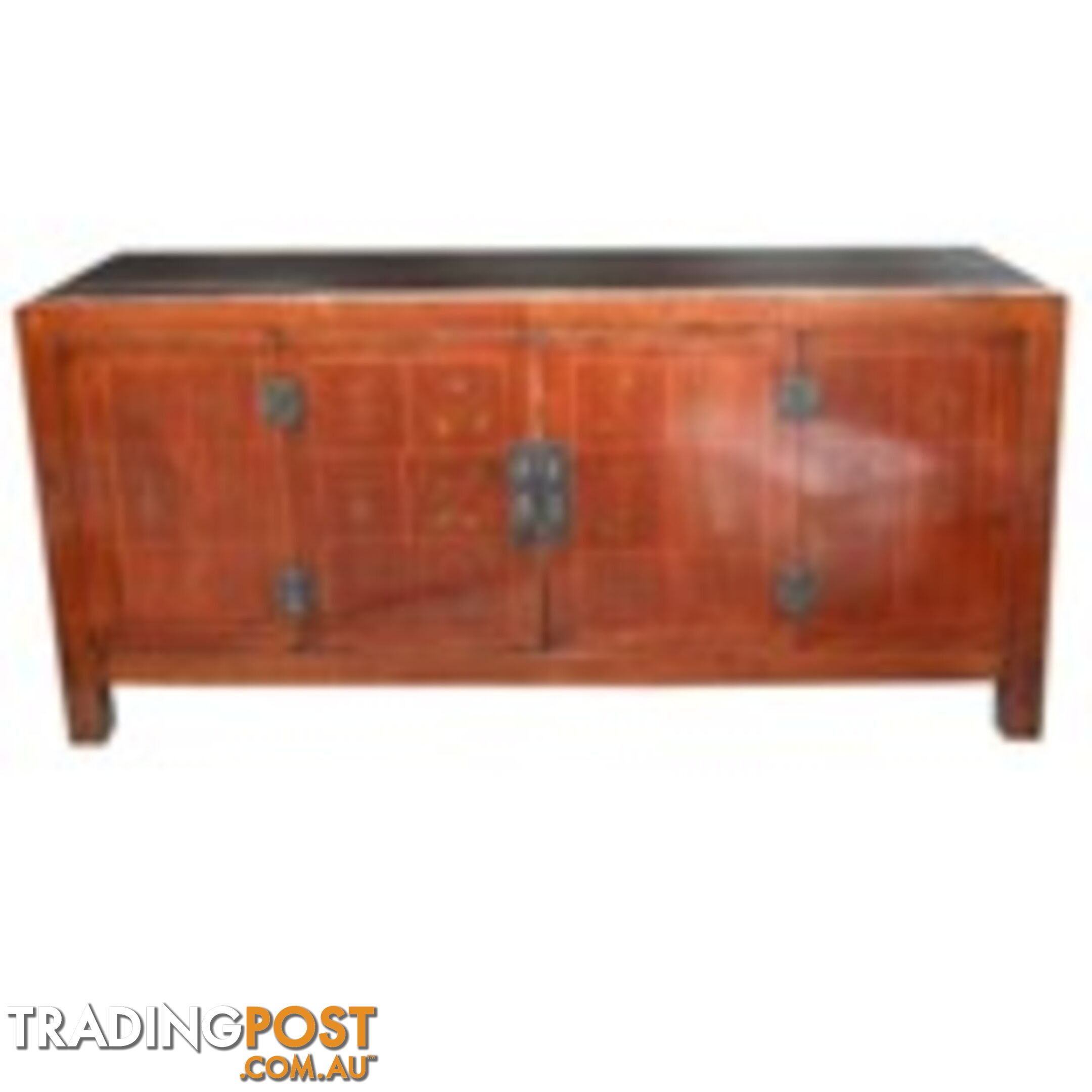 Red Painted Chinese Sideboard