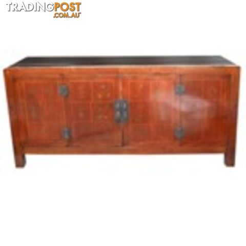 Red Painted Chinese Sideboard