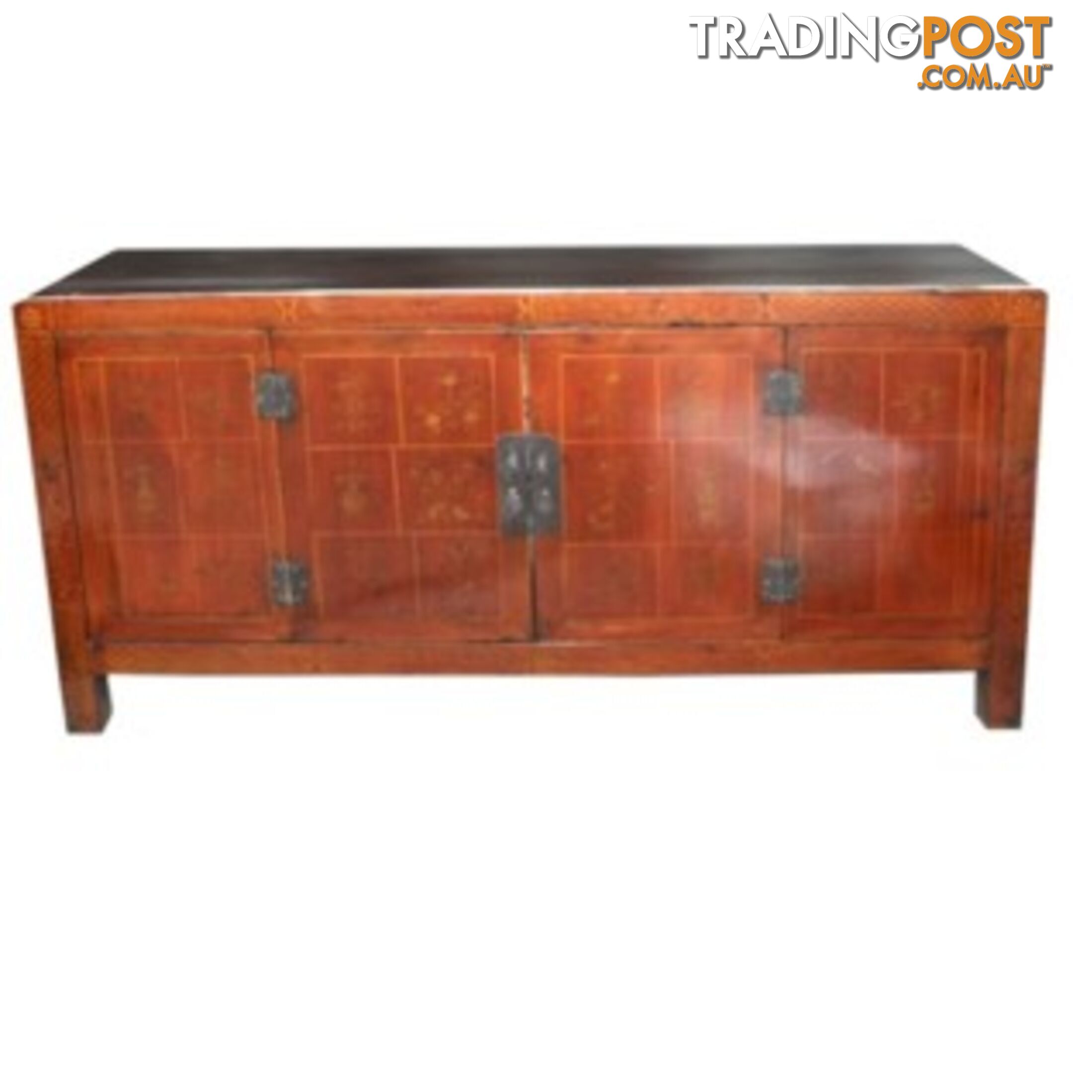 Red Painted Chinese Sideboard