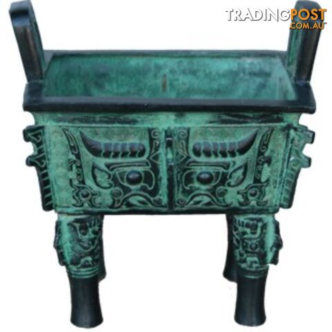 19cm Chinese Ancient Bronze Incense Burner Gluttonous Pattern