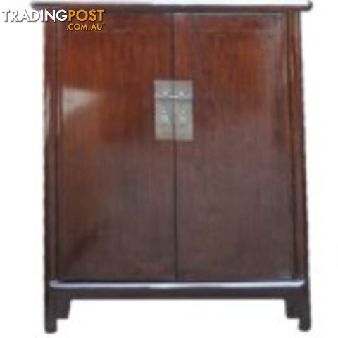 Ming Style Tang Brown Chinese Tapered Storage Cabinet