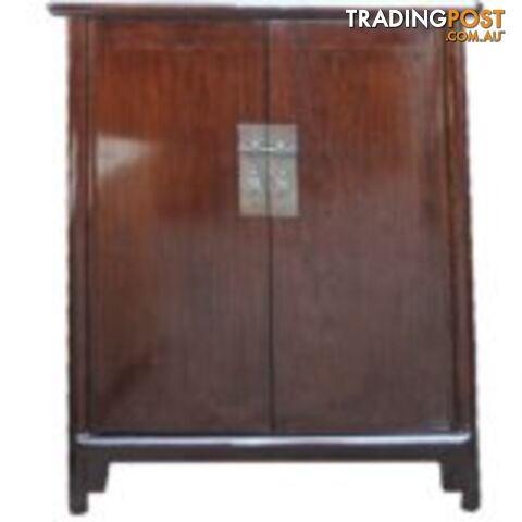 Ming Style Tang Brown Chinese Tapered Storage Cabinet