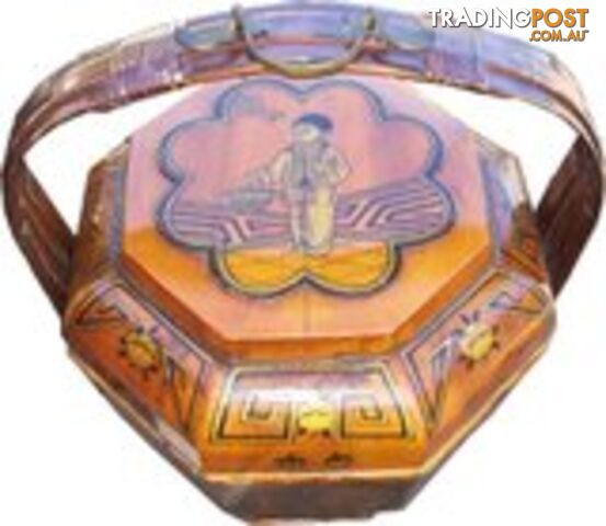 Chinese Gold Painted Food Basket