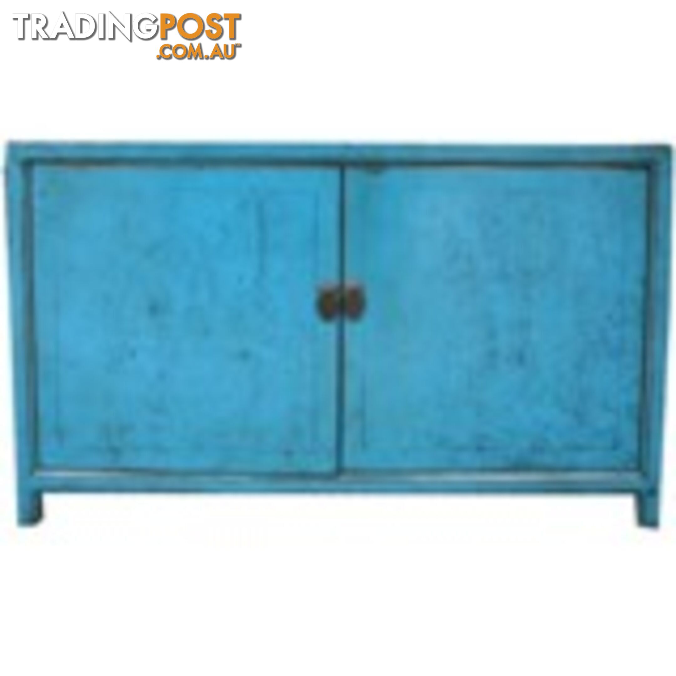 Blue Chinese Sideboard with Hidden Drawers